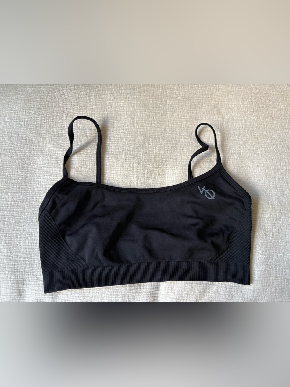 Vanquish Black Sport bra- Lightweight Support with adjustable straps